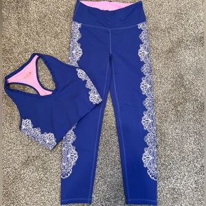 Lilly Pulitzer leggings and sport bra set. Size Small